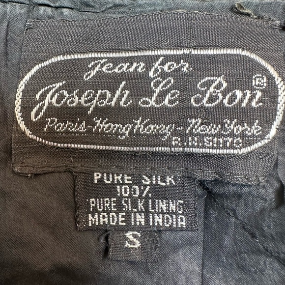 Vintage Jean For Joseph Le Bon 100% Silk Gold Black Sequined Blouse Size S - Picture 10 of 11